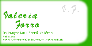 valeria forro business card