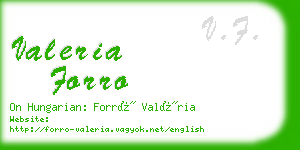 valeria forro business card